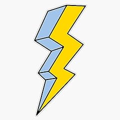 Lightning bolt sticker for sale  Delivered anywhere in USA 