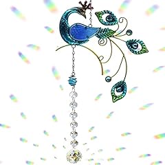 Peacock crystal suncatcher for sale  Delivered anywhere in UK