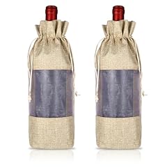 2pcs burlap wine for sale  Delivered anywhere in UK