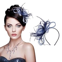 Navy fascinators weddings for sale  Delivered anywhere in UK