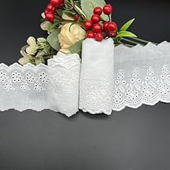 White cotton embroidered for sale  Delivered anywhere in UK