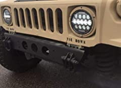 MILITARY HUMVEE HEADLIGHT PAIR LED 24V BLACK BEZEL for sale  Delivered anywhere in Canada