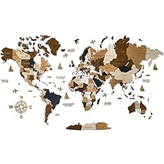 Wooden world map usato  Spedito ovunque in Italia 