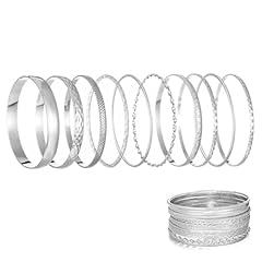 Gurfzcyuoo silver bangles for sale  Delivered anywhere in UK