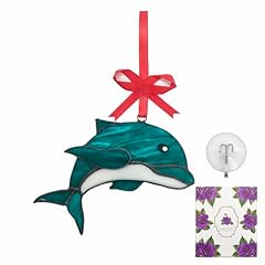 Suncatcher dolphin stained for sale  Delivered anywhere in USA 