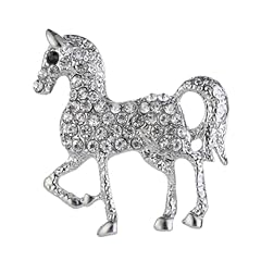 Rhinestone horse brooch for sale  Delivered anywhere in USA 