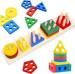 Montessori wooden shape for sale  Delivered anywhere in UK