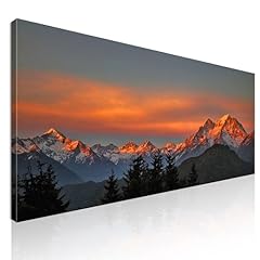 Quadro montagna tramonto usato  Spedito ovunque in Italia 