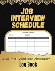 Job interview schedule for sale  Delivered anywhere in Ireland
