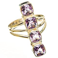 Ana Silver Co Large Faceted Kunzite Ring Size 9 (925 for sale  Delivered anywhere in Canada