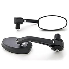 Kapsco Moto Black Bar End Rear View Mirrors Handlebars 7/8" Compatible with Kawasaki KL KLR 250 600 650 for sale  Delivered anywhere in Canada