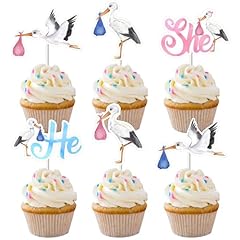 Cheereveal stork cupcake for sale  Delivered anywhere in USA 
