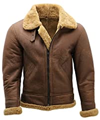 Men brown shearling for sale  Delivered anywhere in UK