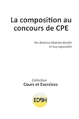 Composition concours cpe d'occasion  Livré partout en France