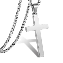 Silver cross necklace for sale  Delivered anywhere in USA 