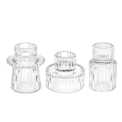 Candlestick holders glass for sale  Delivered anywhere in USA 