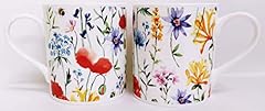 Wildflowers meadow mugs for sale  Delivered anywhere in UK