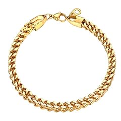 Gold bracelets men for sale  Delivered anywhere in UK