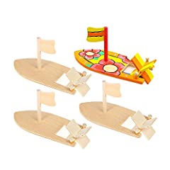 6 Pack DIY Wood Boat Model Wooden Sailboat Craft Wooden, used for sale  Delivered anywhere in USA 