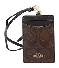 Coach Signature PVC Lanyard ID Badge Card Holder (Brown/Black) for sale  Delivered anywhere in USA 
