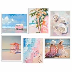 6pcs pink coastal for sale  Delivered anywhere in USA 