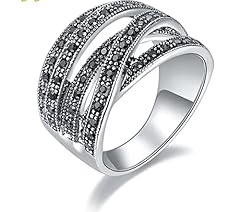 Marcasite silver black for sale  Delivered anywhere in Ireland