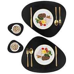 Black placemats set for sale  Delivered anywhere in USA 