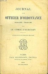 Journal officier ordonnance. d'occasion  Livré partout en France