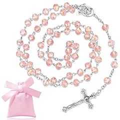 Pink rosary beads for sale  Delivered anywhere in UK