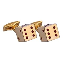 Gold dice cufflinks for sale  Delivered anywhere in UK