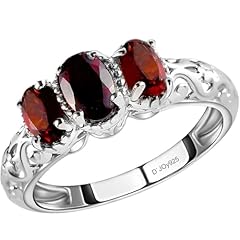 Garnet ring 925 for sale  Delivered anywhere in USA 