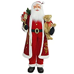 Northlight 60" Traditional Santa Claus with Teddy Bear for sale  Delivered anywhere in USA 