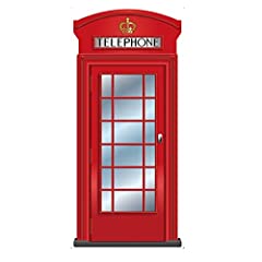English Phone Booth Door Cover 3D Door Sticker Wall, used for sale  Delivered anywhere in Canada