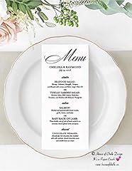 Wedding menu cards for sale  Delivered anywhere in USA 