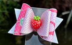 Strawberry hair bow for sale  Delivered anywhere in UK