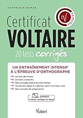 Certificat voltaire tests d'occasion  Livré partout en France