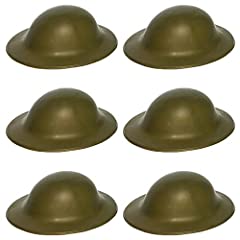 6 x Green British Army Soldier Helmet WWII World War for sale  Delivered anywhere in UK