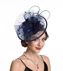 Sinamay flower feather for sale  Delivered anywhere in UK