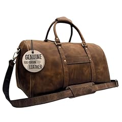 Genuine leather duffle for sale  Delivered anywhere in UK