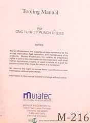 Muratec wiedemann cnc for sale  Delivered anywhere in USA 