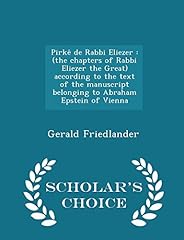 Pirk rabbi eliezer for sale  Delivered anywhere in UK
