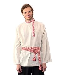 Russian shirt linen for sale  Delivered anywhere in USA 