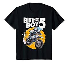 Bambino Compleanno ragazzo 5 anni Motocross MX cinque anni 5 ° Bike Maglietta usato  Spedito ovunque in Italia 