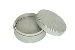 Leather silver shagreen for sale  Delivered anywhere in UK