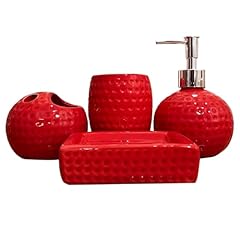 Set bagno rosso usato  Spedito ovunque in Italia 