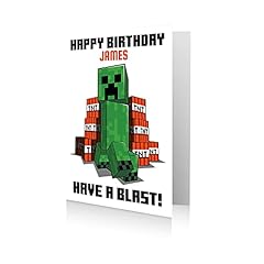 Customisable minecraft birthda for sale  Delivered anywhere in UK