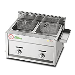 20L Large Capacity Gas Fryer, Stainless Steel LPG Fryer, used for sale  Delivered anywhere in UK