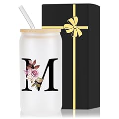 Monogrammed glass drinking for sale  Delivered anywhere in USA 