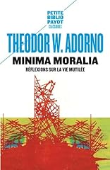 Minima moralia réflexions d'occasion  Livré partout en France