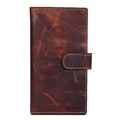 Leather checkbook cover for sale  Delivered anywhere in UK